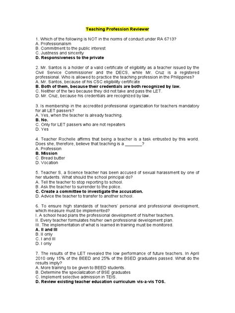the teacher performance results provide continual|Teaching Profession reviewer .